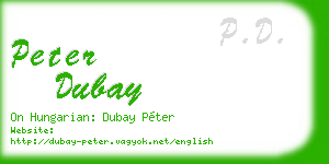 peter dubay business card